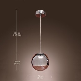 Nowoczesna współczesna lampa wisząca Globe Mini Style Chrome Metal