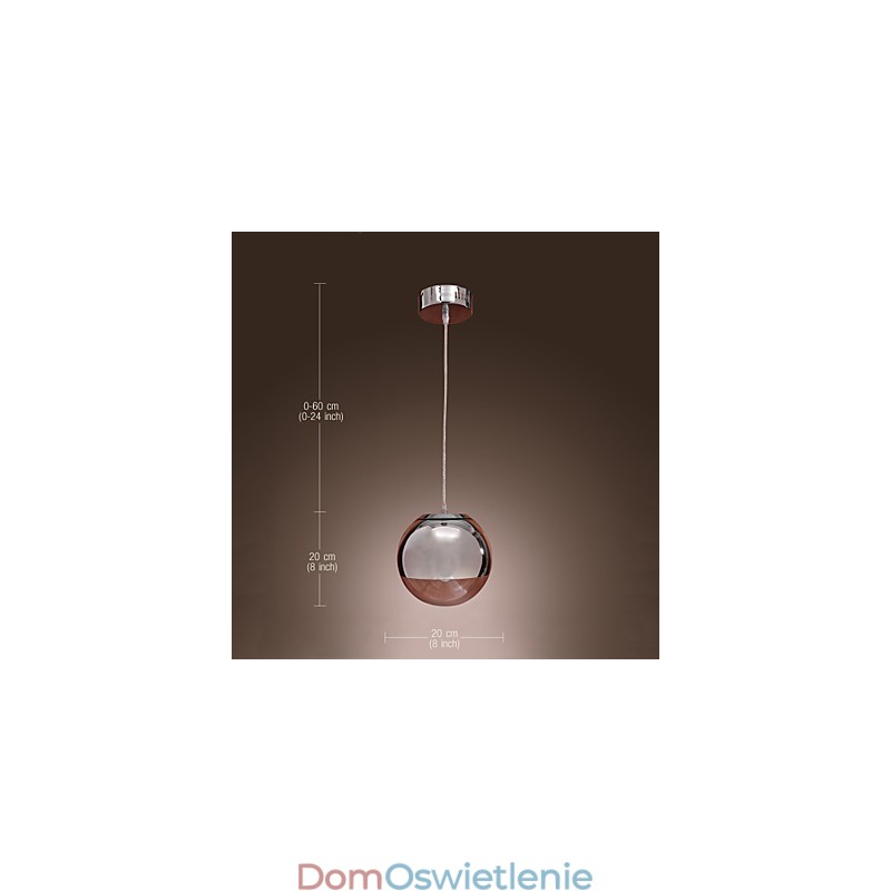 Nowoczesna współczesna lampa wisząca Globe Mini Style Chrome Metal