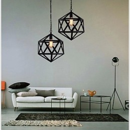 Lampa retro industrialna lampa wisząca heksagonalna artystyczna oryginalność kutego żelaza lampa wisząca