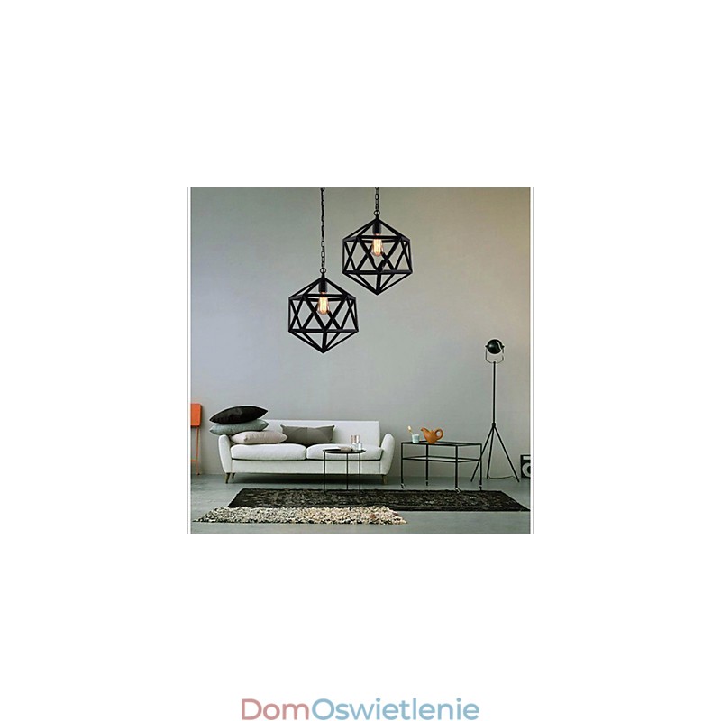 Lampa retro industrialna lampa wisząca heksagonalna artystyczna oryginalność kutego żelaza lampa wisząca