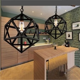 Lampa retro industrialna lampa wisząca heksagonalna artystyczna oryginalność kutego żelaza lampa wisząca