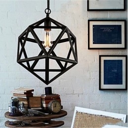 Lampa retro industrialna lampa wisząca heksagonalna artystyczna oryginalność kutego żelaza lampa wisząca