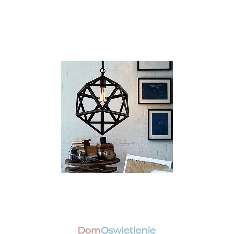 Lampa retro industrialna lampa wisząca heksagonalna artystyczna oryginalność kutego żelaza lampa wisząca