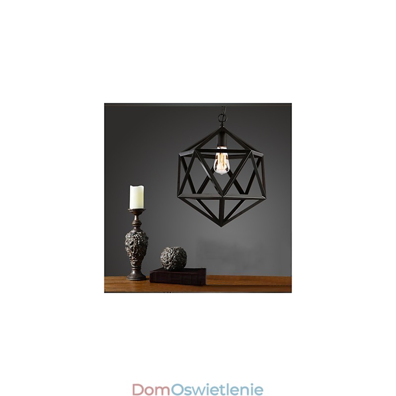 Lampa retro industrialna lampa wisząca heksagonalna artystyczna oryginalność kutego żelaza lampa wisząca