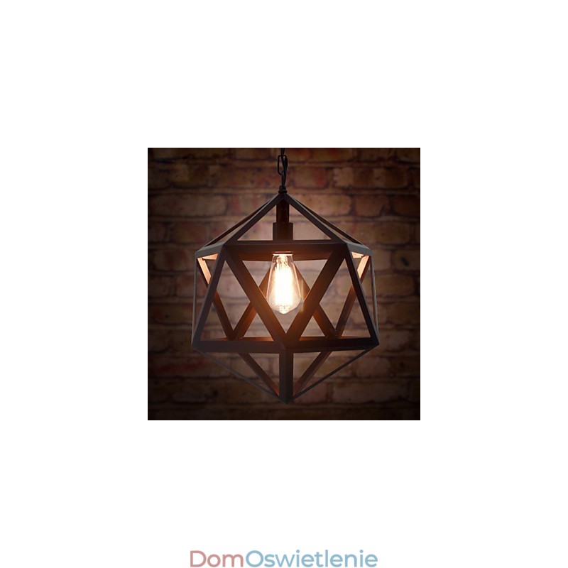 Lampa retro industrialna lampa wisząca heksagonalna artystyczna oryginalność kutego żelaza lampa wisząca