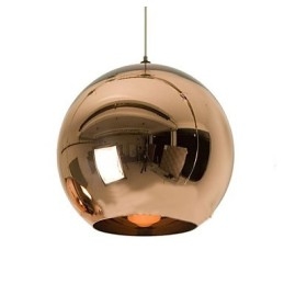 Kreatywna prosta szklana lampa wisząca Nordic Retro Galwanizacja Ball