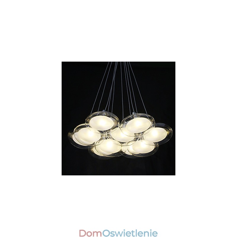 Nowoczesna współczesna lampa wisząca z metalu chromowanego