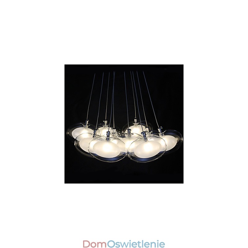 Nowoczesna współczesna lampa wisząca z metalu chromowanego