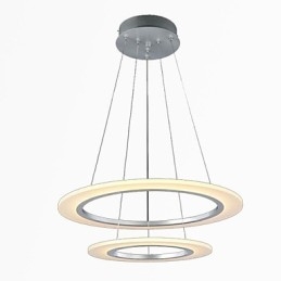 Nowoczesna lampa wisząca sufitowa wisząca lampa żyrandolowa z 2 pierścieniami