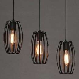 Kreatywny loft przywracający starożytne sposoby pojedyncza głowica kutego żelaza żyrandol lampa