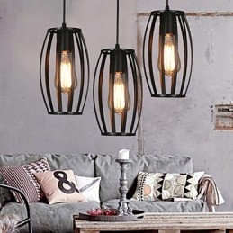 Kreatywny loft przywracający starożytne sposoby pojedyncza głowica kutego żelaza żyrandol lampa