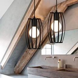 Kreatywny loft przywracający starożytne sposoby pojedyncza głowica kutego żelaza żyrandol lampa
