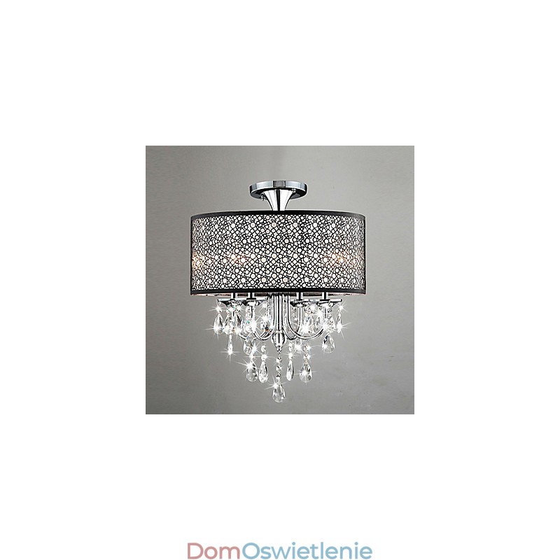 Nowoczesny współczesny kryształowy żyrandol w stylu miniaturowym w chromie