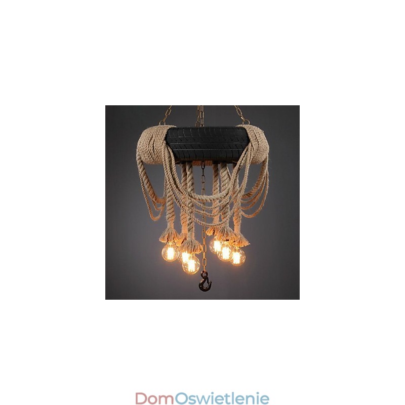 Vintage Malowanie Plastikowa Lampa Wisząca