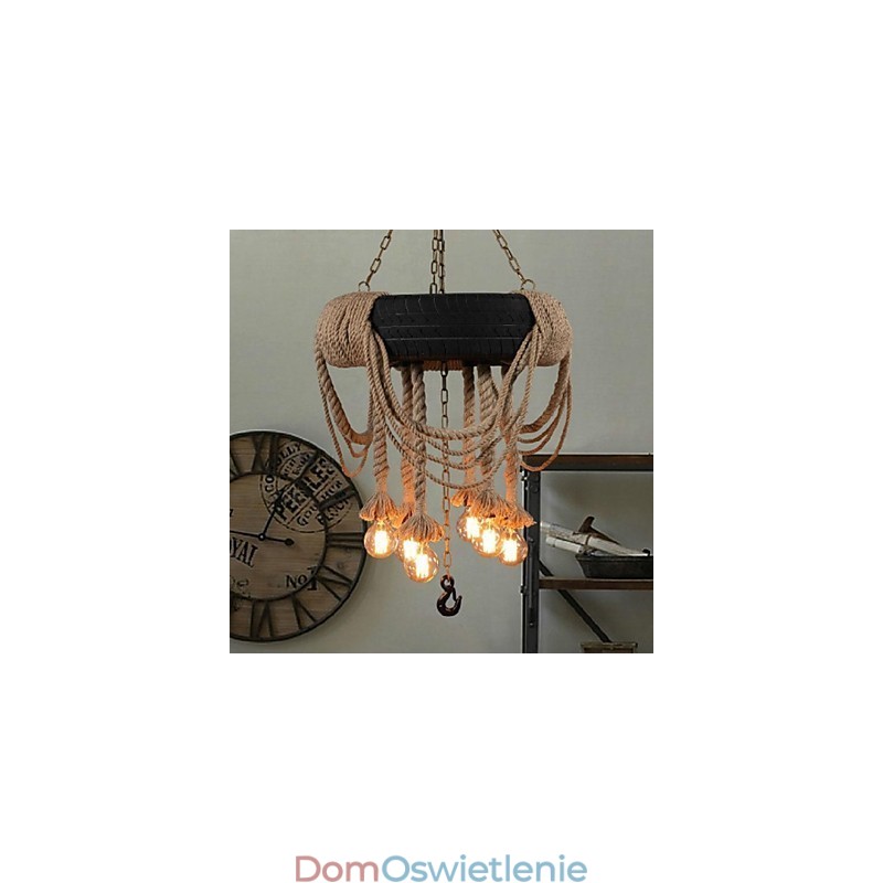 Vintage Malowanie Plastikowa Lampa Wisząca