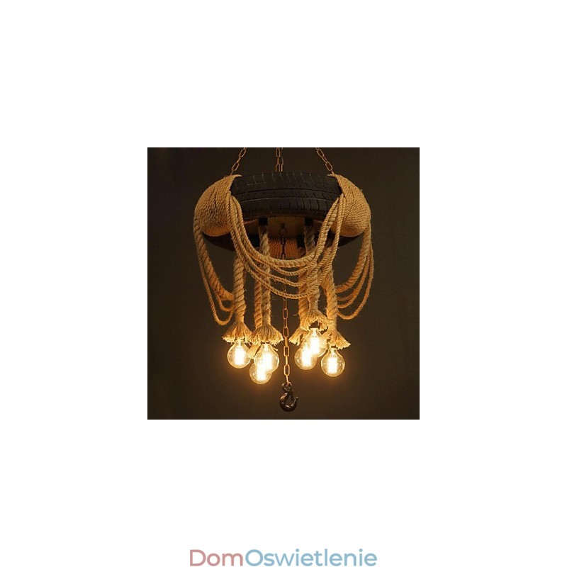 Vintage Malowanie Plastikowa Lampa Wisząca