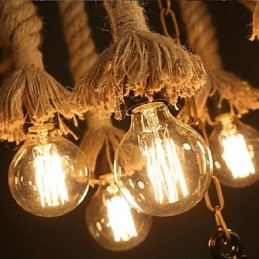 Vintage Malowanie Plastikowa Lampa Wisząca