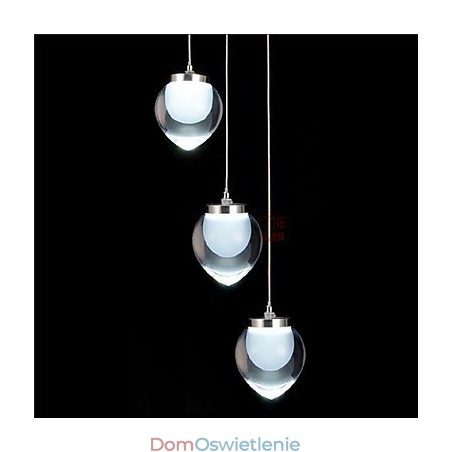 Nowoczesna współczesna lampa wisząca z metalu chromowanego Nowoczesna współczesna lampa wisząca z metalu chromowanego