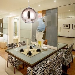 60 Nowoczesna współczesna lampa wisząca z metalu galwanizowanego Globe