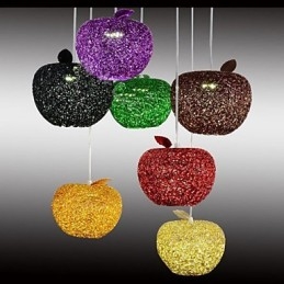 Żyrandol aluminiowy pleciony z siedmioma lampami Apple