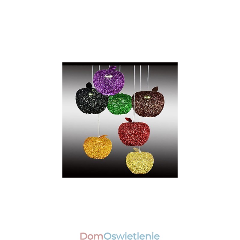 Żyrandol aluminiowy pleciony z siedmioma lampami Apple