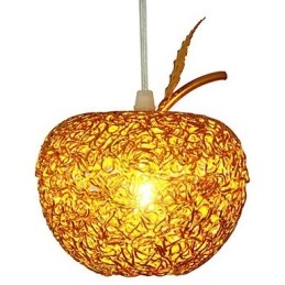 Żyrandol aluminiowy pleciony z siedmioma lampami Apple