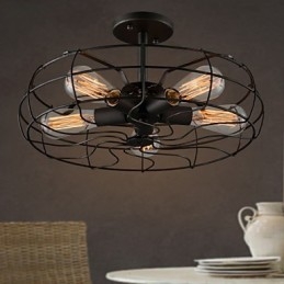 Loft Vintage Kreatywne Oświetlenie Lampy Amerykański Styl Wiejski Minimalistyczny Żelazny Przemysłowy Żyrandol Fan