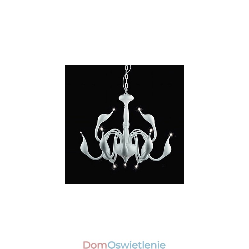 Nowoczesny, współczesny żyrandol w stylu świecy, galwanizowany metal