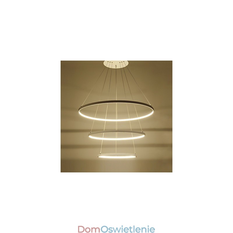Nowoczesna lampa wisząca z trzema pierścieniami