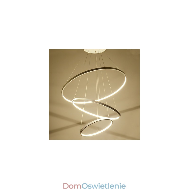 Nowoczesna lampa wisząca z trzema pierścieniami