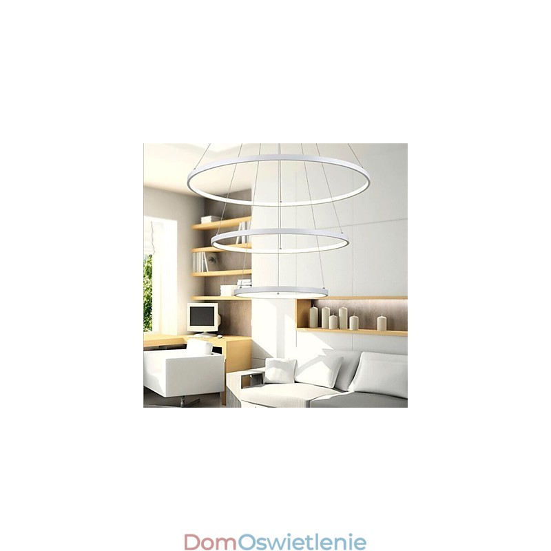 Nowoczesna lampa wisząca z trzema pierścieniami