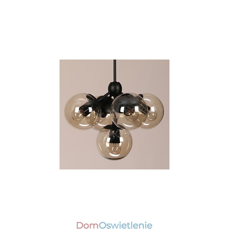 Żyrandol 5 świateł Szklane kule świetlne Retro Na zewnątrz Garaż Metal