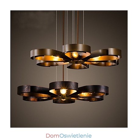 Amerykańska lampa wisząca w stylu rustykalnym z żelaza i kwiatów wiatrowych Amerykańska lampa wisząca w stylu rustykalnym z żelaza i kwiatów wiatrowych