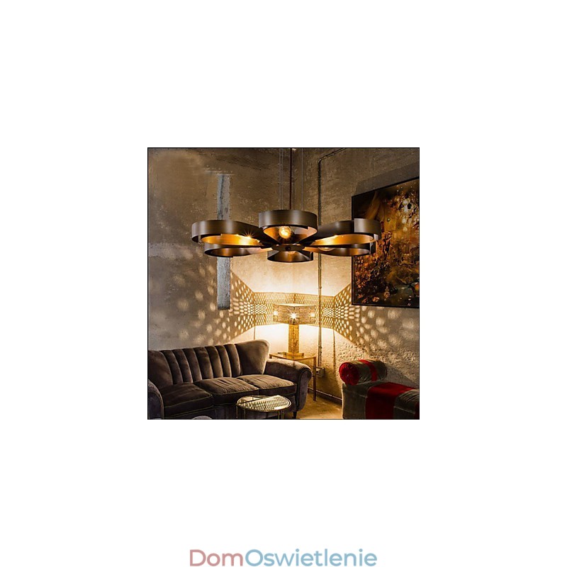Amerykańska lampa wisząca w stylu rustykalnym z żelaza i kwiatów wiatrowych