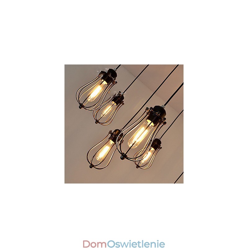 Vintage Edison Multiple Ajustable DIY Lampa sufitowa Światło Wiszące Oświetlenie Żyrandol Nowoczesny Elegancki Przemysłowy Jadalnia