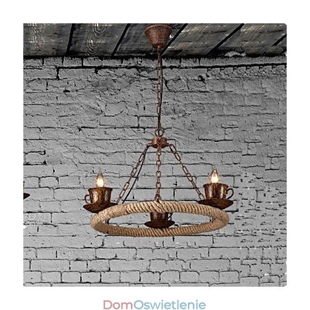 Przemysł ceramiczny Żyrandol z liną wiatrową RetroLron Żyrandol Simple3 Przemysł ceramiczny Żyrandol z liną wiatrową RetroLron Żyrandol Simple3
