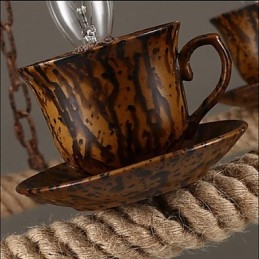 Przemysł ceramiczny Żyrandol z liną wiatrową RetroLron Żyrandol Simple3