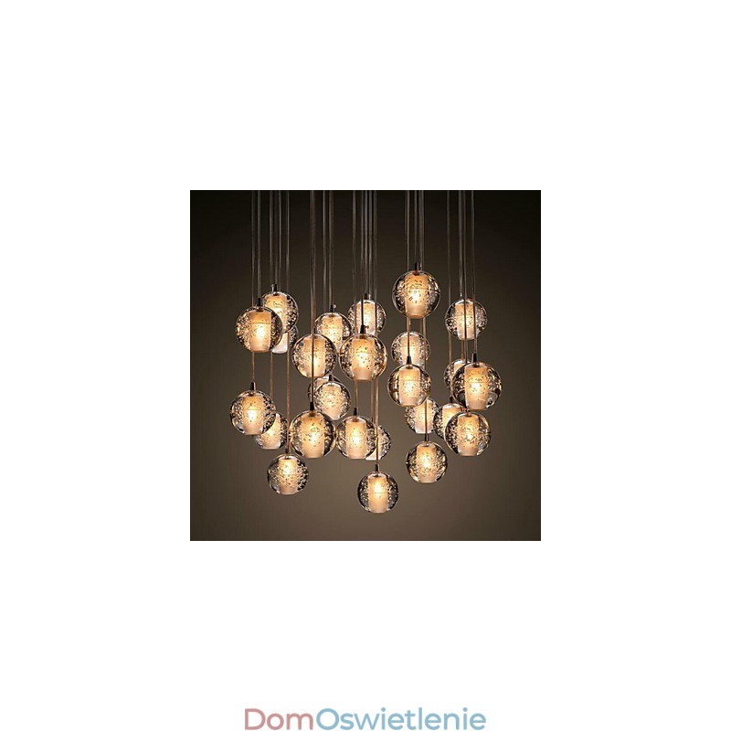 Lampa wisząca G4 Retroifit 3W Chromowana kryształowa nowoczesna współczesna lampa wisząca