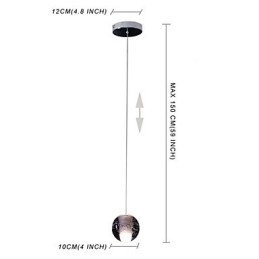 Lampa wisząca G4 Retroifit 3W Chromowana kryształowa nowoczesna współczesna lampa wisząca