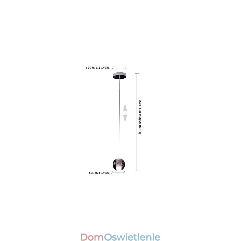 Lampa wisząca G4 Retroifit 3W Chromowana kryształowa nowoczesna współczesna lampa wisząca