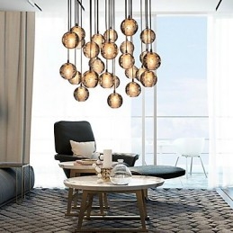 Lampa wisząca G4 Retroifit 3W Chromowana kryształowa nowoczesna współczesna lampa wisząca