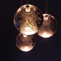 Lampa wisząca G4 Retroifit 3W Chromowana kryształowa nowoczesna współczesna lampa wisząca