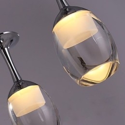 Lampy wiszące 3 światła długi tylny panel nowoczesny współczesny