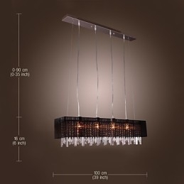 Nowoczesna Współczesna Wyspa Kryształ Inne Metalowe Lampy Wiszące