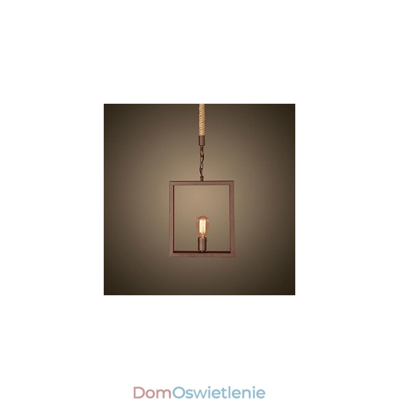 Tradycyjny Klasyczny Rustykalny Domek Vintage Retro Country Metalowa Lampa Wisząca