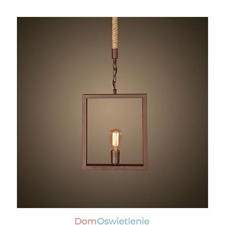 Tradycyjny Klasyczny Rustykalny Domek Vintage Retro Country Metalowa Lampa Wisząca