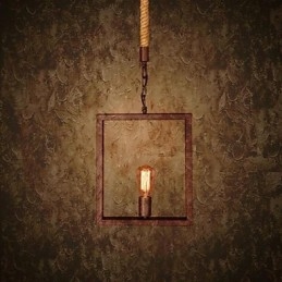 Tradycyjny Klasyczny Rustykalny Domek Vintage Retro Country Metalowa Lampa Wisząca