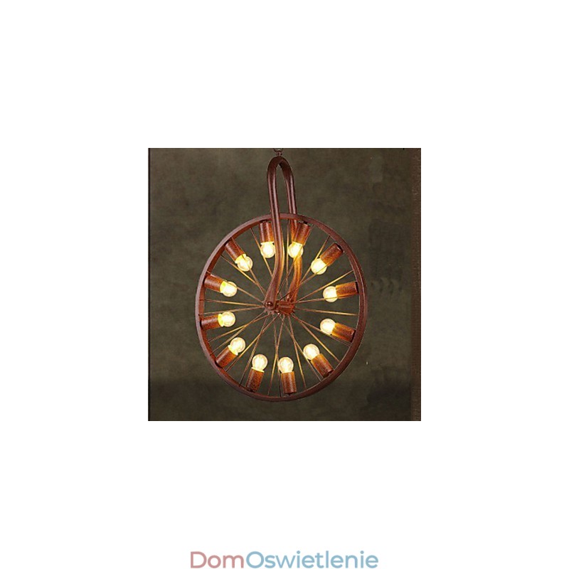 Retro Koło Wiszące Do Zrobienia Stara Przemysłowa Lampa Wisząca A