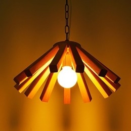 Retro Country Wood Bamboo Lampa wisząca