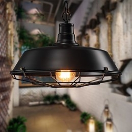 Lampy wiszące Amerykańskie rustykalne kute żelazo Współczesne i kontraktowe Lampy wiszące magazynowe